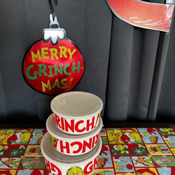 Dr. Seuss Holiday Grinch Bamboo Container Set Of 3 65 Anniversary 222 Poshmark